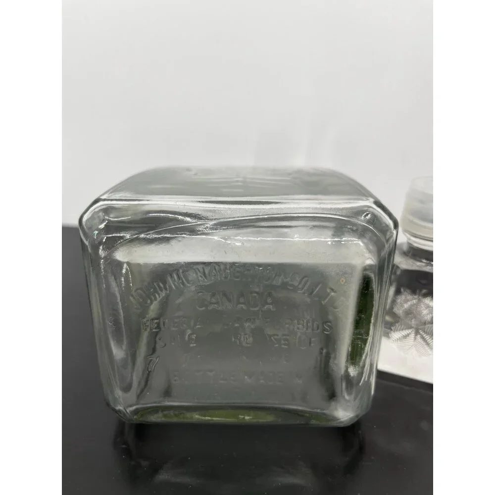 Vintage-John MacNaughton Co-Glass Bottle-‎ Canada-Liquor Decanter-Made in USA